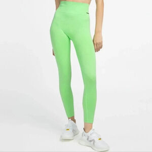 All Access Bandier Sport Plus Size Athletic Leggings Pants Neon Lime Green 2XL.